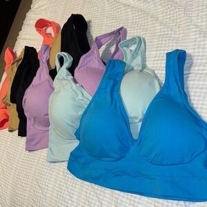6 Bralette Bras with Padding Bundle